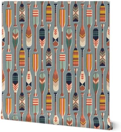 Spoonflower Lake House Cabin Peel and Stick Wallpaper by Spoonflower