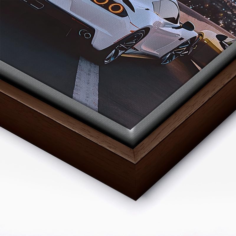 InkFlow Posters City Skyline Sports Car Canvas Poster - Image 2