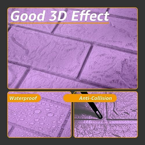 Art3d 5-Pack Peel and Stick Faux Brick Foam 3D Wall Panels, 29 sq.ft - Image 4