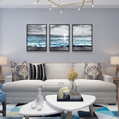 Black Framed Canvas Wall Art For Living Room & Bedroom Decor - Image 3
