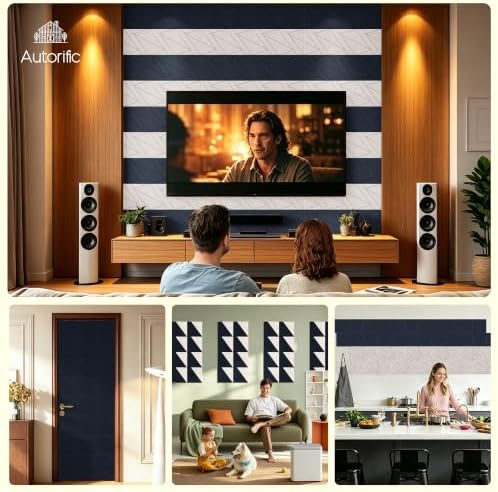 Acoustic Panels with Self Adhesive, 11.8”x11.8”, 12 Pack - Image 7