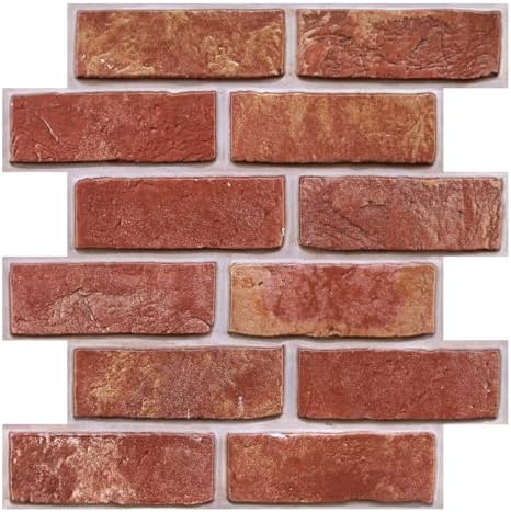 COMSTICKC 3D Peel and Stick Faux Brick Wall Panels by COMSTICKCDECOR