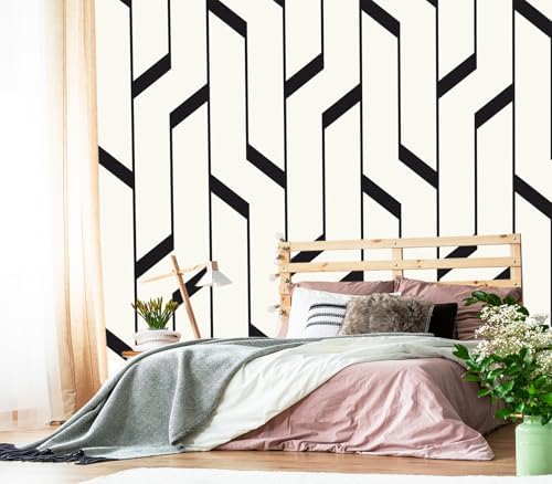 XMPMBM-Black Textured backsplash Large Decorative Geometrical Wallpaper Bedroom by Moredurableandtear-resistantthantraditionalwallpaperwithexcellentadhesion