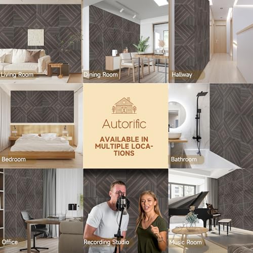 Acoustic Panels, 6 Pack 23.6" x 23.6", Sound Panels, Rustic Walnut - Image 6