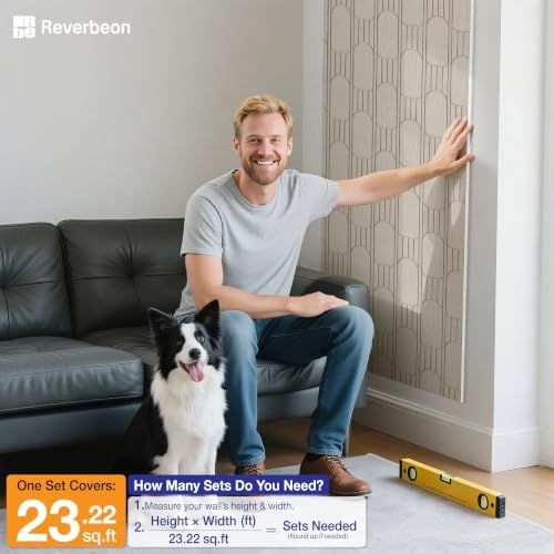 Minimalist Acoustic Wall Panels, Decorative Sound Absorbing Panels, 6 Pack - Image 5