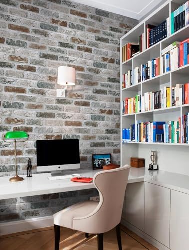 Guvana 17.3"×590" Brick Peel and Stick Wallpaper Brick Contact Paper - Image 4