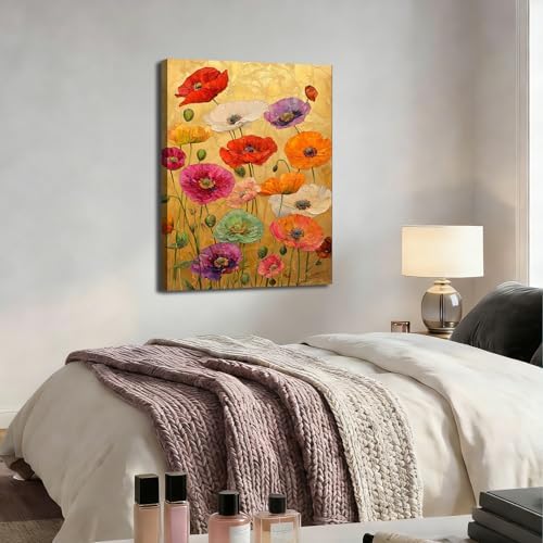 ZERILYN Ship Next Day Botanical Flower Canvas Art Modern Floral Wall Decor - Image 5