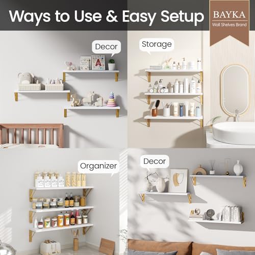BAYKA 22.4 in Long Wall Mounted Floating Shelves - Image 4
