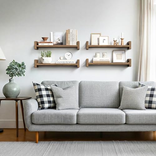Solid Wood Floating Shelf, 23.6" Wall Shelf - Image 2