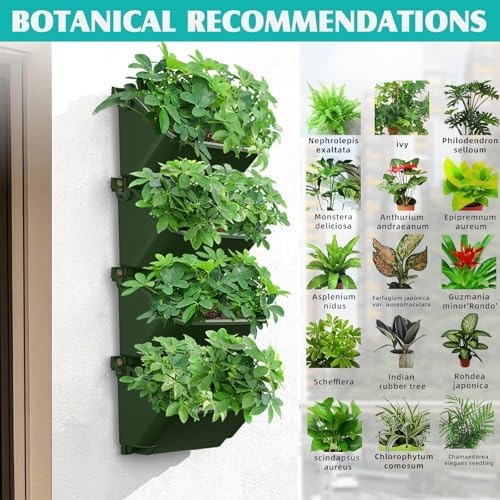 Vertical Wall Planter, 4 Packs Self Watering Wall Planters - Image 2