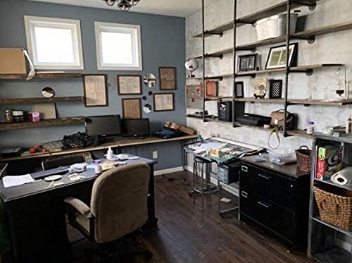 Industrial Retro Wall Mount iron Pipe Shelf, DIY Open Bookshelf, Hung Bracket - Image 6