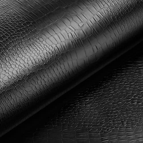 Livelynine Lavish Black Textured Wallpaper Peel and Stick Crocodile Wallpaper by Livelynine