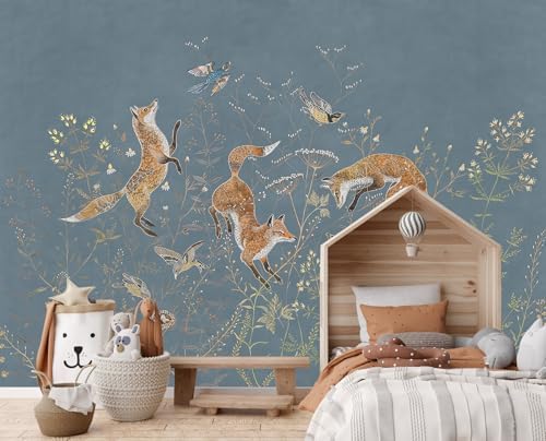 Animal Wallpaper Peel and Stick Woodland Wildlife Safari Wall Mural - Image 3