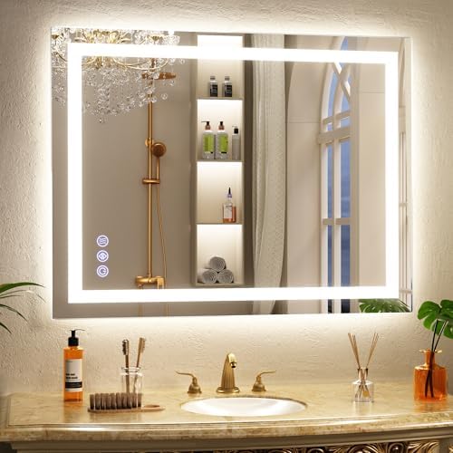 40"x 32" LED Bathroom Mirror by Unknown