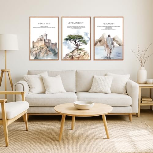 CHDITB Bible Verse Scripture Wall Art, Religious Christian Jesus Decor - Image 2