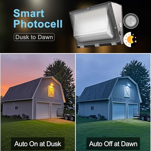 Lightdot 2 Pack 200W LED Wall Pack Lights, Wall Mount Outdoor Exterior Lighting - Image 4