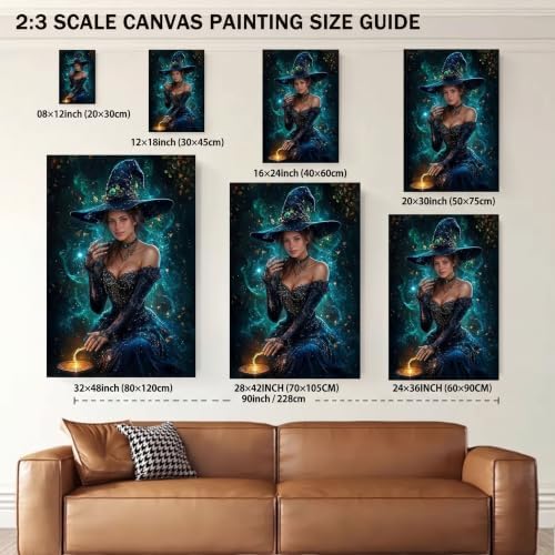 Ipplee Personalized Halloween Canvas Wall Art Witch Potion Framed Print - Image 6