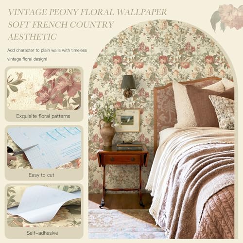 Floral Wallpaper Vintage Peel and Stick Wallpaper - Image 5