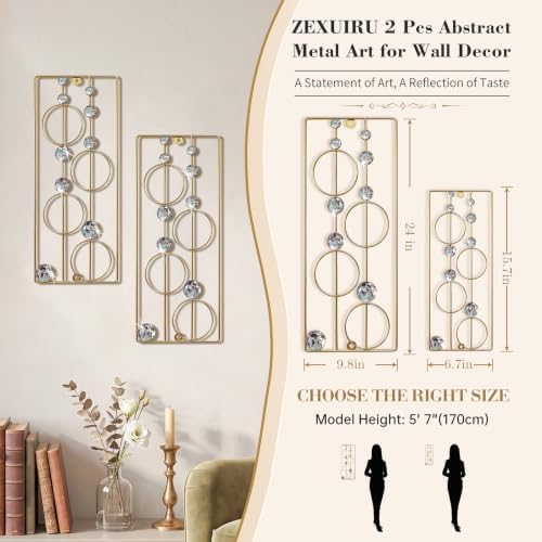 ZEXUIRU 2 Pcs Abstract Metal Art - Image 3