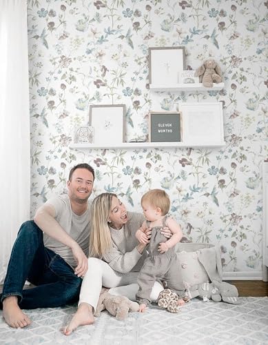Heroad Modern Boho Peel and Stick Wallpaper Floral Cottage Wallpaper Botanical - Image 6