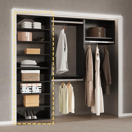 Short Tower Closet Unit, Modular Closet System, Wood Closet System Organizer - Image 2