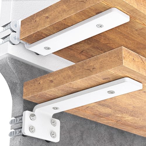 Goovilla Shelf Bracket, Floating Shelf Brackets 4 inch Long, 6 Pack by Goovilla