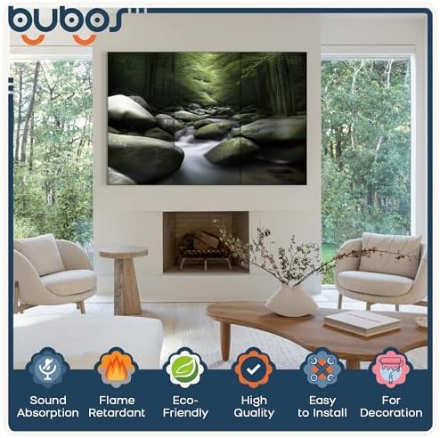 6 Pack Art Acoustic Wall Panels, 70.8x47.2”Self Adhesive - Image 3