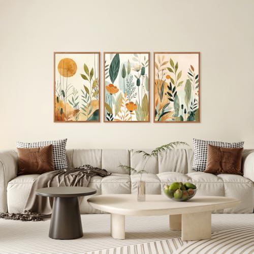 CHDITB Framed Boho Floral Botanical Wall Art Wildflower Poster 24”x36” x3 - Image 2