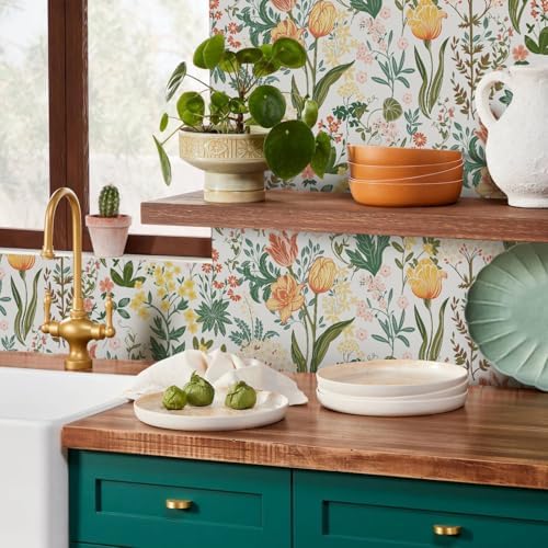 Floral Wallpaper Colorful Flower Botanical Contact Paper17.3in393in - Image 4