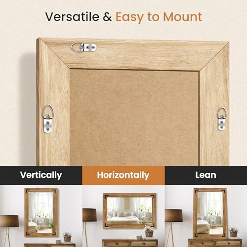 Wood Framed Bathroom Vanity Mirror - Image 4