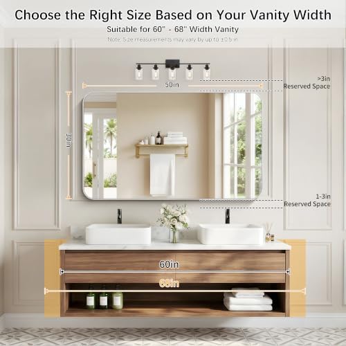 DESBING 50"x30" Bathroom Mirror - Image 3
