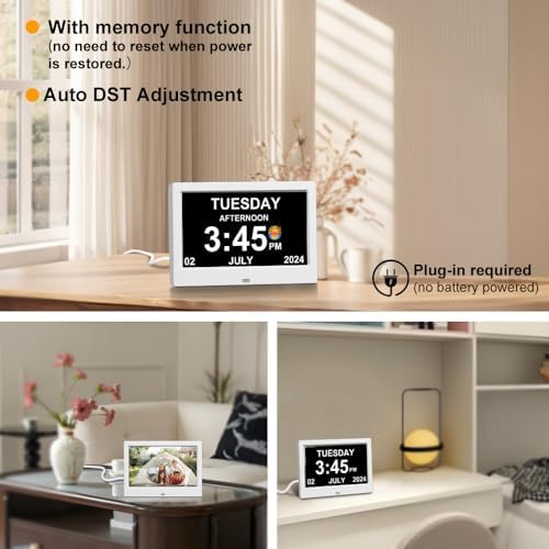 2026 Digital Clock Plug-in, Power Outage Memory, DST Display Time, and Year - Image 2
