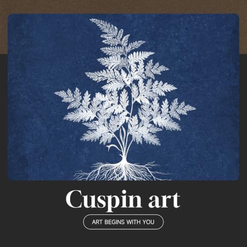 Large Framed Vintage Navy Blue Botanical Wall Art - Image 7