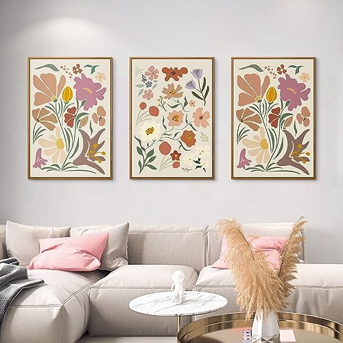 CHDITB Matisse Framed Canvas Wall Art Flower Abstract Wall Painting, Wildflower - Image 3