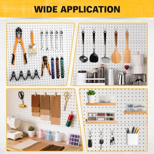 ELEAD 90-Piece Pegboard Hooks J-Hook, Fits 1/8” & 3/16” Pegboards, Heavy Duty - Image 7