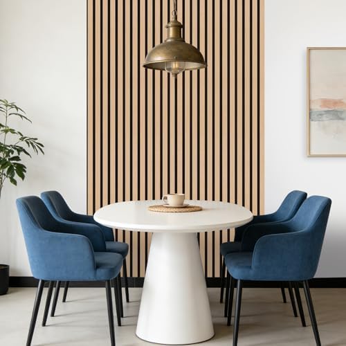 Peel and Stick Oak Slat 3D Wall Panels 4"x98", Wood Acoustic Accent - Image 7