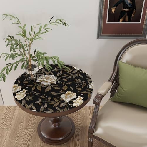 Laatse Dark Golden White Peony Floral Wallpaper Peel and Stick 17.5"x393" - Image 5