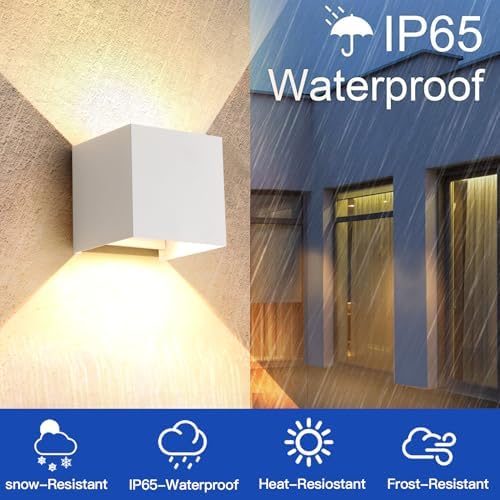LED 15W Outdoor Sconce Lights Exterior/Interior 3 Colors Adjustable Wall Light - Image 4
