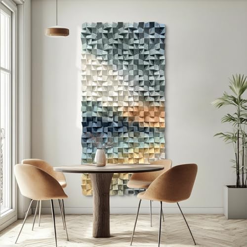 LIUZEYUE Large Abstract Wood Wall Art Featuring Large-Scale Pine Relief by Unknown