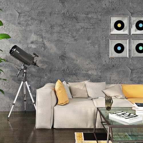 Livelynine Concrete Wallpaper Peel and Stick Textured Black Grey Dark Moody - Image 6