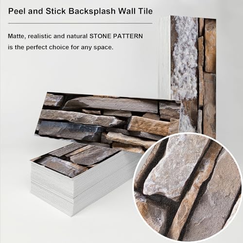 TUOKING Peel and Stick Backsplash Wall Tiles fot Kitchen, 3 Sheets - Image 6