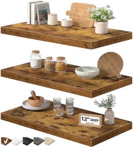 QEEIG 12" Deep Floating Shelves by QEEIG