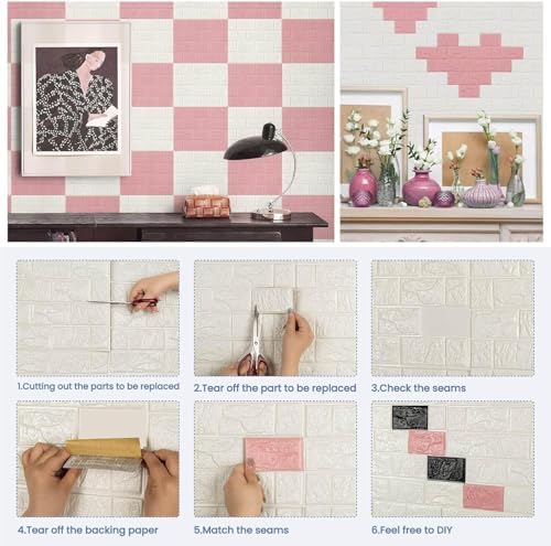 Faux Brick Wall Panels Peel and Stick Tile - Image 5