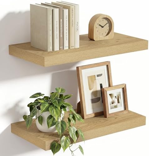 Vivelove 10 in Deep Floating Shelves 16” Set of 2 by VIVELOVE