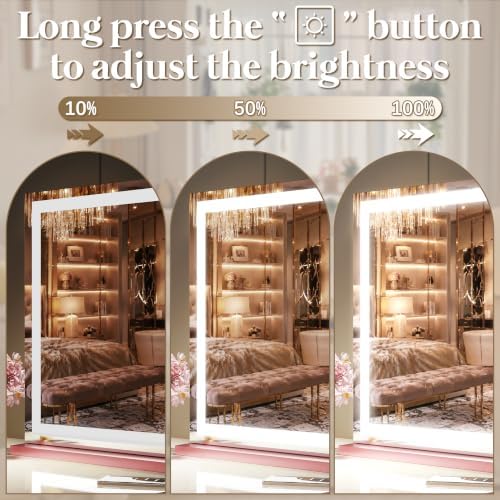 FENNIO Vanity Mirror with Lights 32''x22'' Makeup Mirror with Lights, Lighted - Image 3