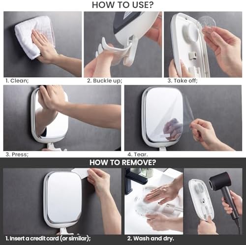 TAILI Shower Mirror Fogless for Shaving, Fogless Mirror for Shower - Image 5
