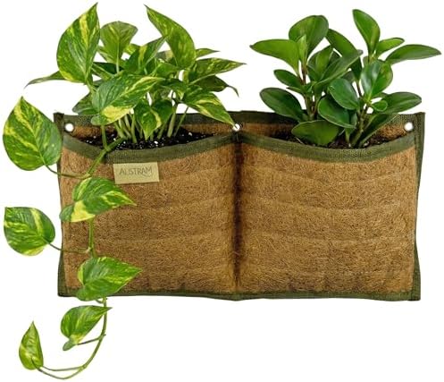 Wall Hanging Planter, 2 Pocket, Hanging herb Planter, wall Mounted Plant Holder by Austram
