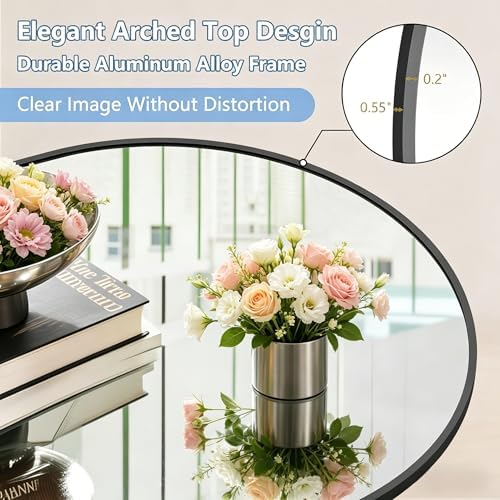 Dewfig Arched Full Length Mirror - Image 4