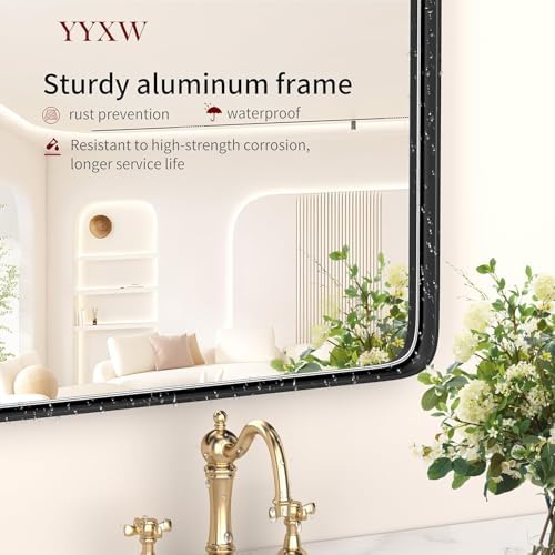 24" x 30" Black Bathroom Mirrors - Image 5