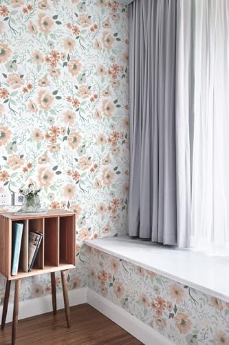 Heroad Brand 16.1"x196" Boho Floral Peel and Stick Wallpaper Retro Flower - Image 4